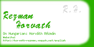 rezman horvath business card